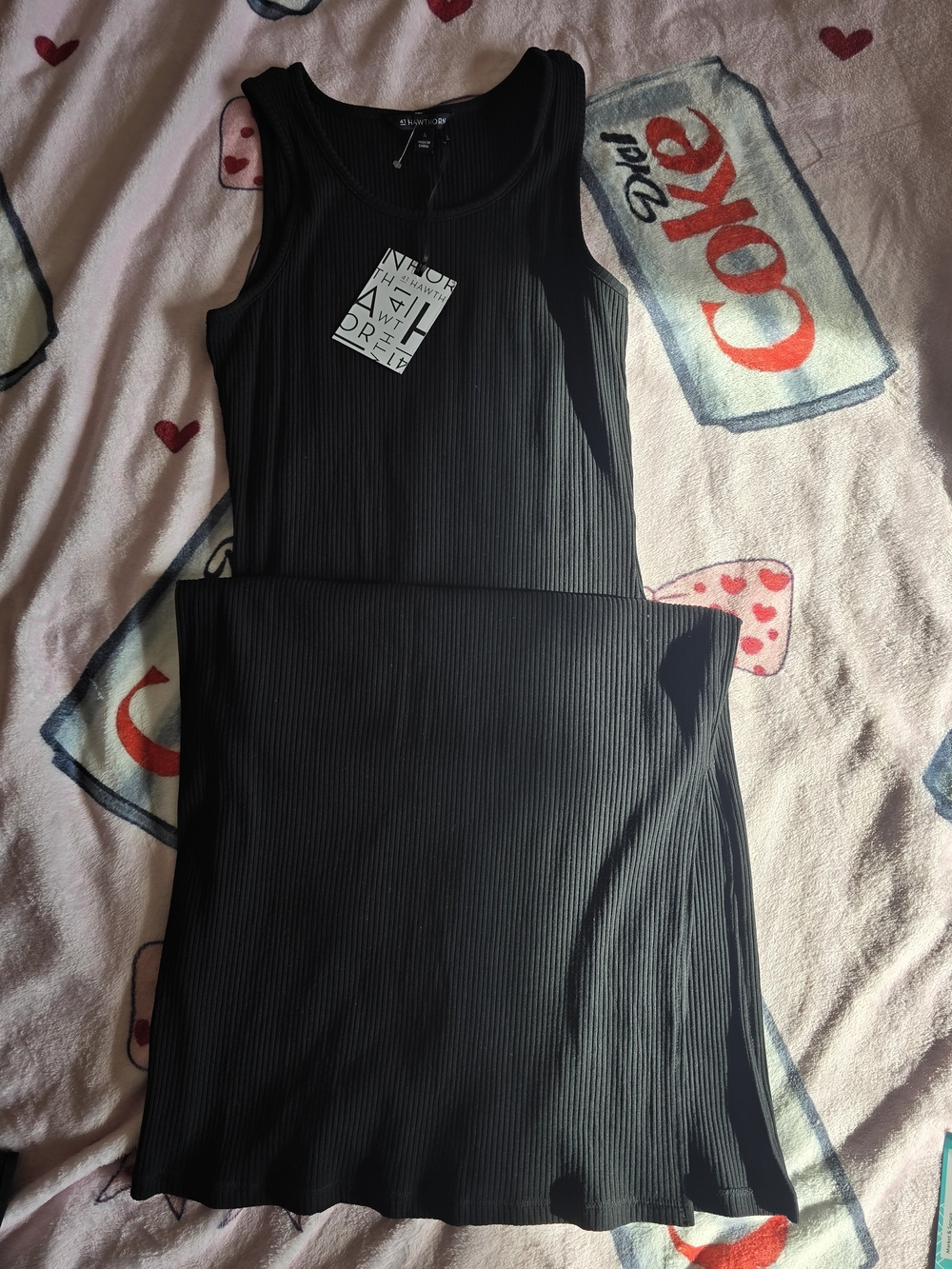 41 Hawthorn Black Ribbed Dress